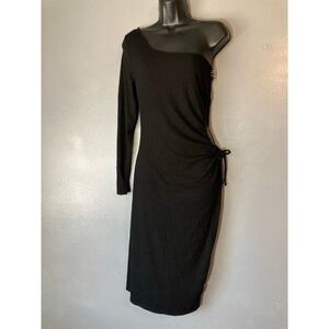 Hearts and hips, black, one sleeve cut out side dress